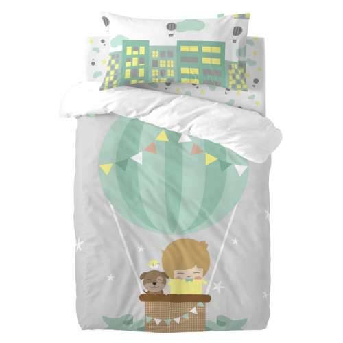 Set pokrivača za poplun HappyFriday Happynois Air Balloon Pisana Dječji krevetić 2 Dijelovi Cijena