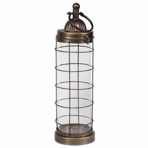 Laternas stends Alexandra House Living Mesing Metal Staklo 17 x 56 x 17 cm Cijena