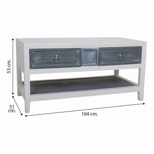 Stolić za dnevni boravak Alexandra House Living Bijela Siva 51 x 53 x 104 cm Cijena