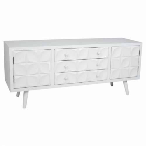 Višenamjenska komoda Alexandra House Living Bijela Jelovina Drvo MDF 43 x 58 x 136 cm Cijena