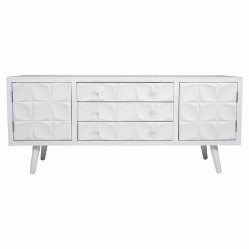 Višenamjenska komoda Alexandra House Living Bijela Jelovina Drvo MDF 43 x 58 x 136 cm Cijena