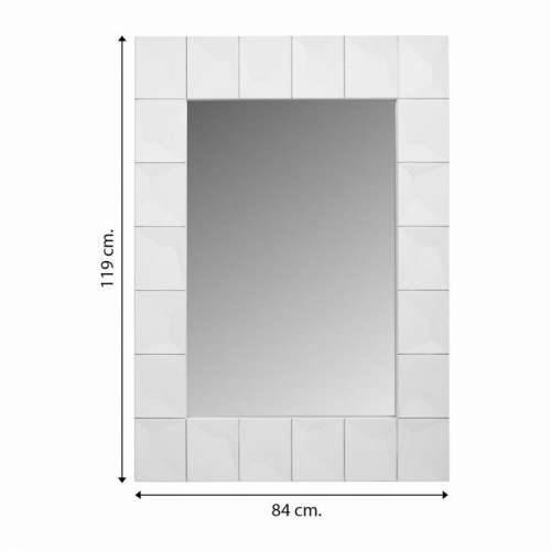 Zidno ogledalo Alexandra House Living Bijela 4 x 119 x 84 cm Pravokutno Cijena