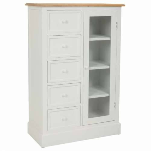 Ormarić s ladicama Alexandra House Living Bijela Prirodno Paulovnija Drvo MDF 35 x 110 x 72 cm Cijena