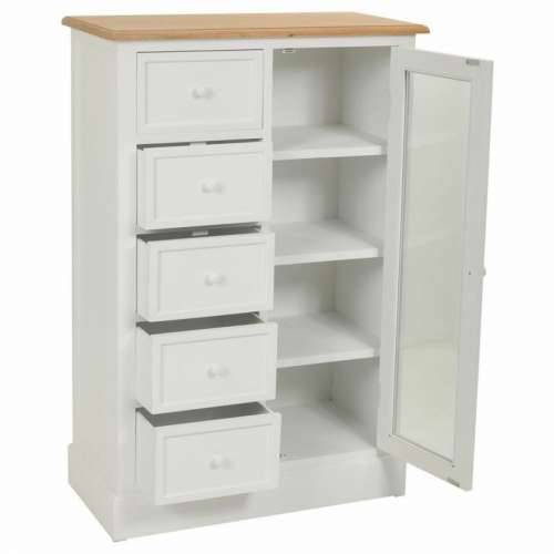Ormarić s ladicama Alexandra House Living Bijela Prirodno Paulovnija Drvo MDF 35 x 110 x 72 cm Cijena