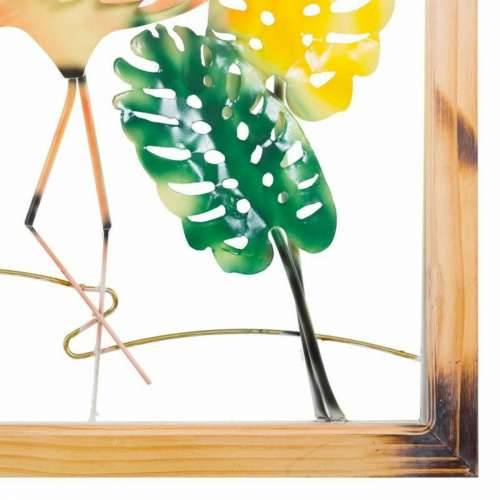 Zidni Ukras Alexandra House Living Pisana Metal Ružičasti plamenac 4 x 87 x 87 cm Cijena