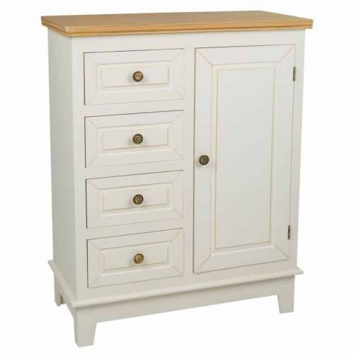 Ormarić za hodnik Alexandra House Living Bijela Prirodno borovina Drvo MDF 32 x 84 x 66 cm Cijena