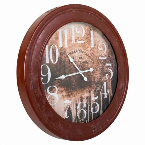 Zidni sat Alexandra House Living Crvena Jelovina Drvo MDF 80 x 8 x 80 cm Cijena