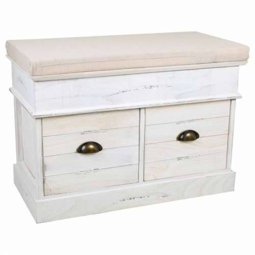 Klupa sanduk Alexandra House Living Bijela Paulovnija Drvo MDF 35 x 50 x 70 cm Cijena