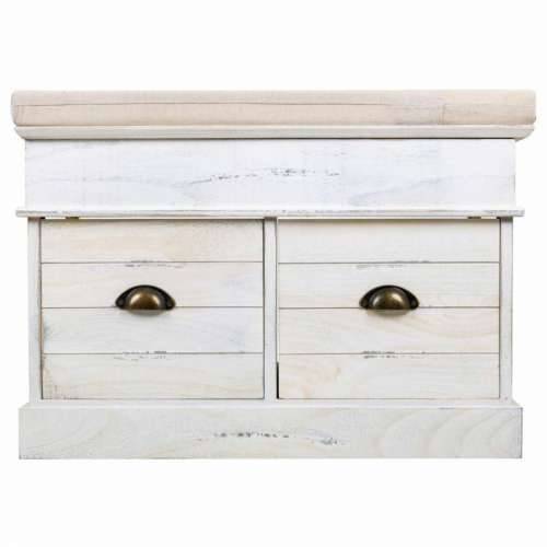 Klupa sanduk Alexandra House Living Bijela Paulovnija Drvo MDF 35 x 50 x 70 cm Cijena
