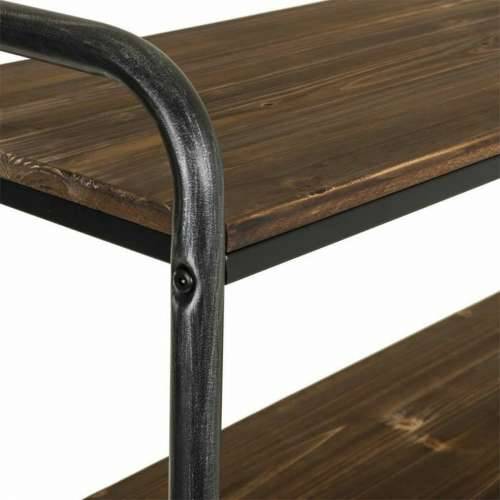 Polica Alexandra House Living Smeđa Siva Drvo Metal 34 x 129 x 98 cm S kotačima Cijena