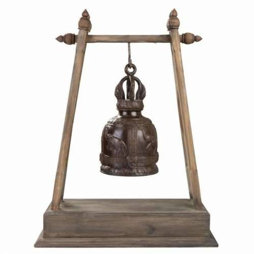 Zvono Alexandra House Living Smeđa Bakar Drvo Uže Željezo 16 x 72 x 48 cm Cijena