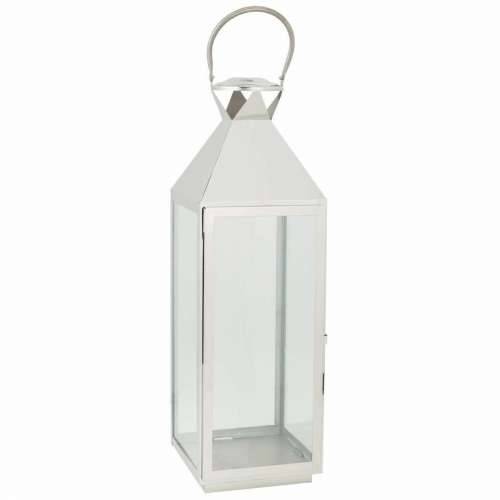 Laternas stends Alexandra House Living Srebro Staklo Nehrđajući Čelik 23 x 72 x 24 cm Cijena