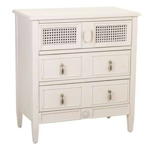 Komoda Alexandra House Living Siva Roza Ratan Jelovina Drvo MDF 36 x 70 x 65 cm Cijena