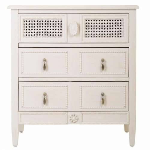 Komoda Alexandra House Living Siva Roza Ratan Jelovina Drvo MDF 36 x 70 x 65 cm Cijena