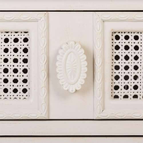 Komoda Alexandra House Living Siva Roza Ratan Jelovina Drvo MDF 36 x 70 x 65 cm Cijena