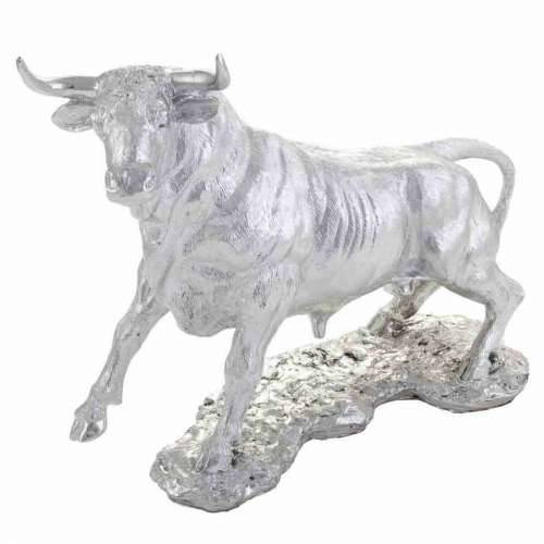 Ukrasna figura Alexandra House Living Srebro Polirezin Bik 17 x 32 x 43 cm Cijena