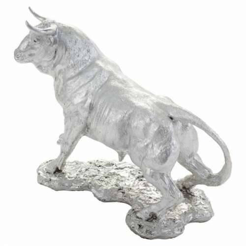 Ukrasna figura Alexandra House Living Srebro Polirezin Bik 17 x 32 x 43 cm Cijena