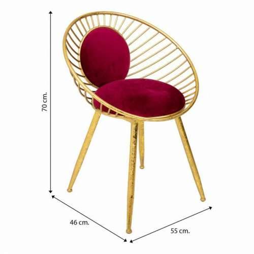Stolac Alexandra House Living Crvena zlatan 46 x 70 x 55 cm Cijena