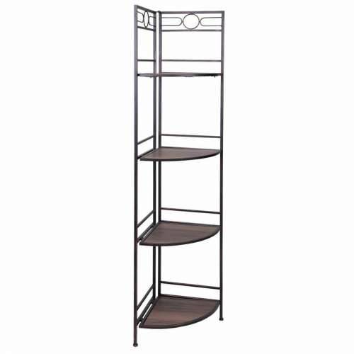 Kutna Polica Alexandra House Living Crna zlatan Metal Drvo MDF 36 x 165 x 50 cm Cijena