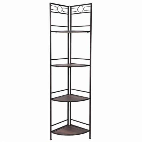 Kutna Polica Alexandra House Living Crna zlatan Metal Drvo MDF 36 x 165 x 50 cm Cijena