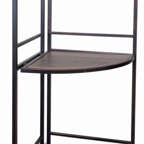 Kutna Polica Alexandra House Living Crna zlatan Metal Drvo MDF 36 x 165 x 50 cm Cijena