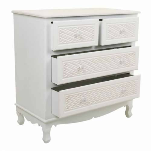 Komoda Alexandra House Living Bijela Krema Metal borovina Drvo MDF 40 x 81 x 80 cm Cijena