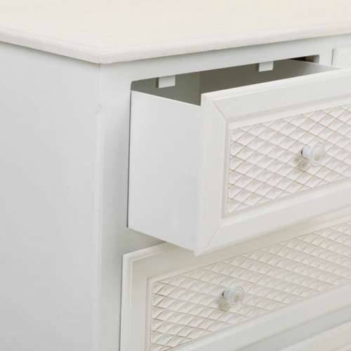 Komoda Alexandra House Living Bijela Krema Metal borovina Drvo MDF 40 x 81 x 80 cm Cijena