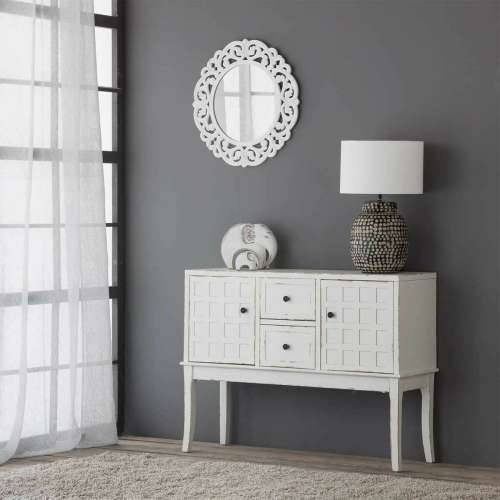 Zidno ogledalo Alexandra House Living Bijela Krema 2 x 60 x 60 cm krugovi Cijena