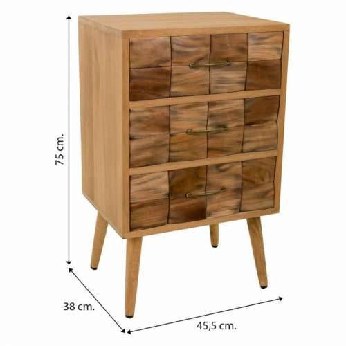 Ormarić s ladicama Alexandra House Living Prirodno Paulovnija 75 x 38 x 45 cm Cijena