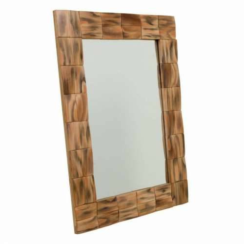 Zidno ogledalo Alexandra House Living Prirodno 84 x 2 x 62 cm Pravokutno Cijena