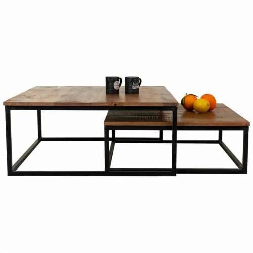 Set od dvije stolice Alexandra House Living Prirodno Željezo Drvo Manga 75 x 34 x 75 cm Cijena