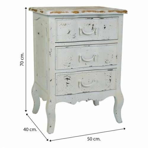 Noćni ormarić Alexandra House Living Bijela 40 x 70 x 50 cm Cijena