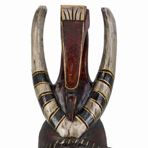 Ukrasna figura Alexandra House Living Crna Drvo Maska 6 x 50 x 16 cm Cijena