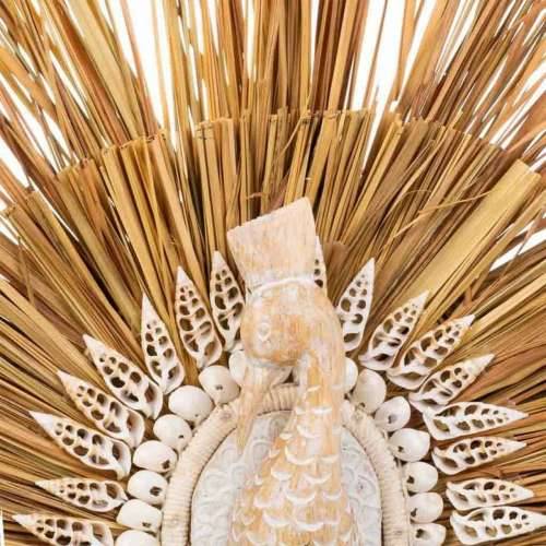 Ukrasna figura Alexandra House Living Crna Prirodno Drvo Željezo Morske alge paun 53 x 12 x 64 cm Cijena