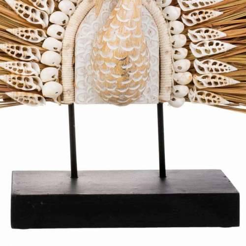 Ukrasna figura Alexandra House Living Crna Prirodno Drvo Željezo Morske alge paun 53 x 12 x 64 cm Cijena