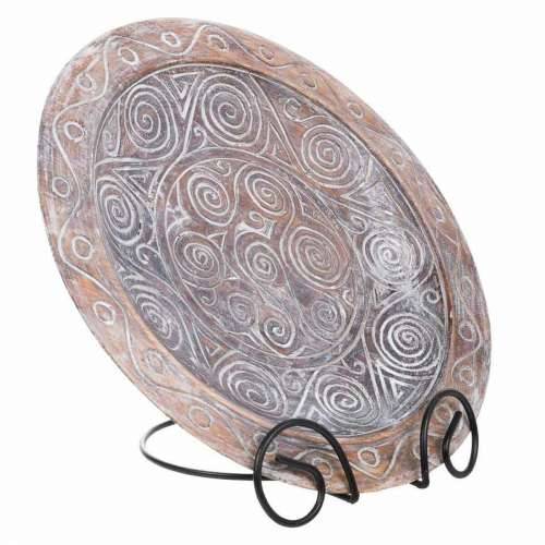 Stolni ukras Alexandra House Living Bijela Smeđa Drvo 4 x 34 x 34 cm Cijena