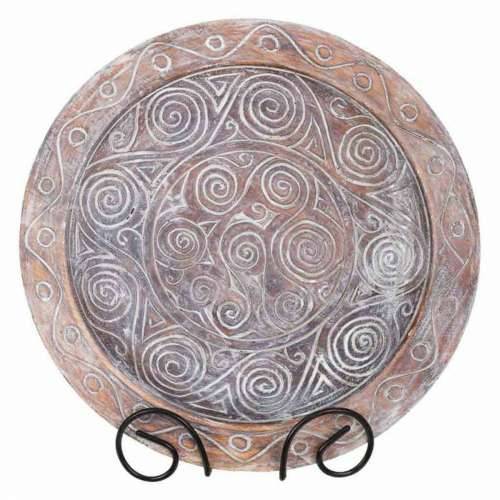 Stolni ukras Alexandra House Living Bijela Smeđa Drvo 4 x 34 x 34 cm Cijena