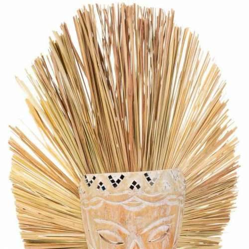 Ukrasna figura Alexandra House Living Prirodno Drvo Staklo Morske alge Maska 53 x 13 x 30 cm Cijena
