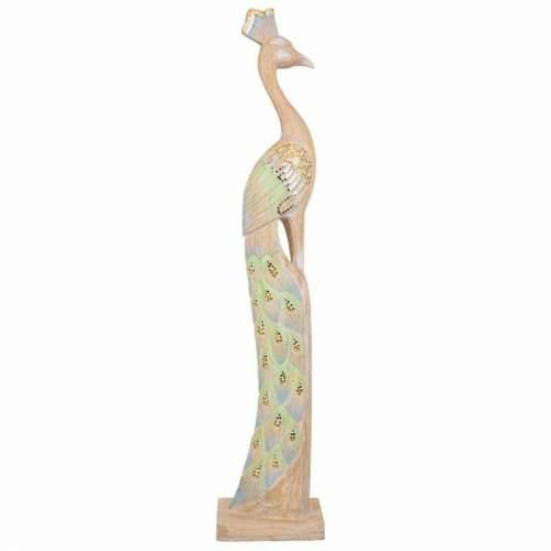 Ukrasna figura Alexandra House Living Juta Drvo Staklo paun 106 x 15 x 22 cm Cijena