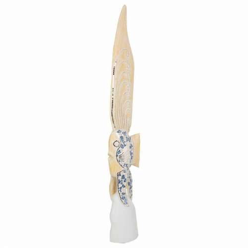 Ukrasna figura Alexandra House Living Plava Bijela Drvo Staklo Riba 148 x 10 x 23 cm Cijena