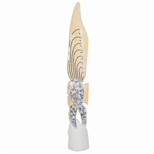 Ukrasna figura Alexandra House Living Plava Bijela Drvo Staklo Riba 148 x 10 x 23 cm Cijena