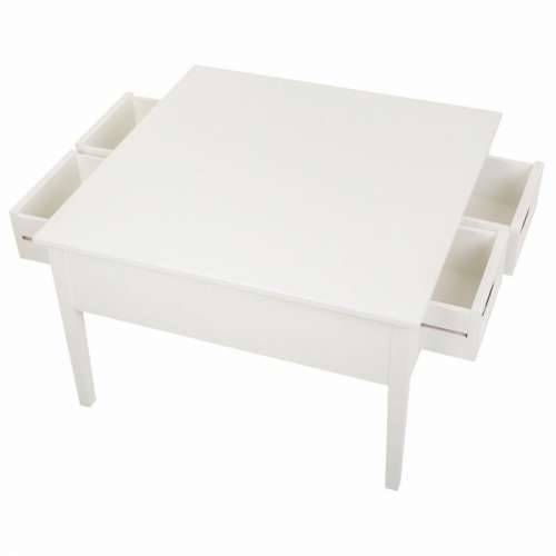 Stolić za dnevni boravak Alexandra House Living Bijela Borovina Drvo MDF 80 x 50 x 80 cm Cijena