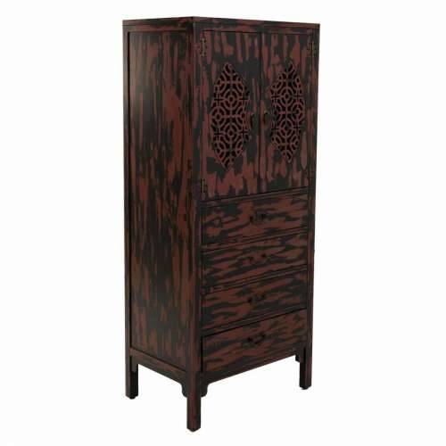 Ormarić Alexandra House Living Crvena Jelovina Drvo MDF 40 x 140 x 60 cm Cijena