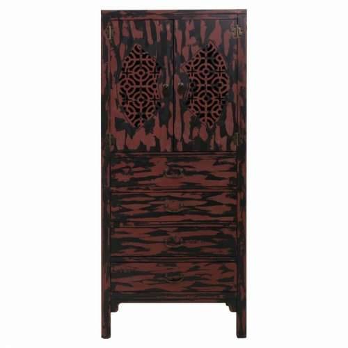 Ormarić Alexandra House Living Crvena Jelovina Drvo MDF 40 x 140 x 60 cm Cijena