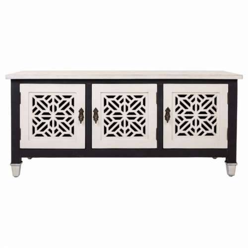 Pomoćni namještaj Alexandra House Living Bijela Crna Jelovina Drvo MDF 40 x 46 x 105 cm Cijena