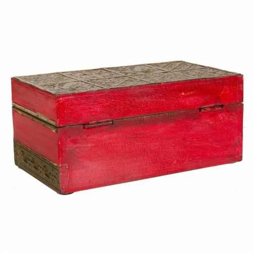 Kutija za nakit Alexandra House Living Crvena Mesing Drvo Manga Drvo MDF 11 x 9 x 20 cm Cijena