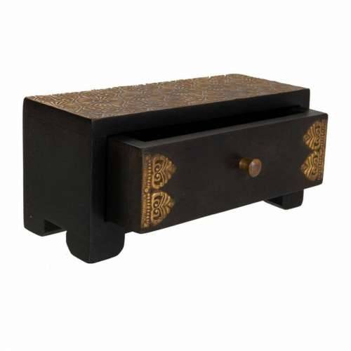 Kutija za nakit Alexandra House Living Tamno smeđi Mesing Boja Drvo MDF 8 x 8 x 20 cm Cijena
