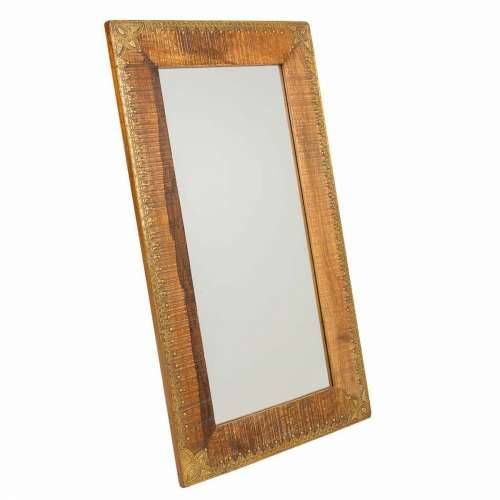 Zidno ogledalo Alexandra House Living Smeđa 1 x 88 x 49 cm Pravokutno Cijena