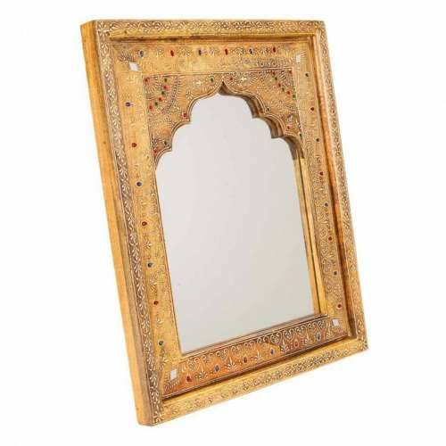 Zidno ogledalo Alexandra House Living Bijela Prirodno 3 x 51 x 42 cm Pravokutno Cijena
