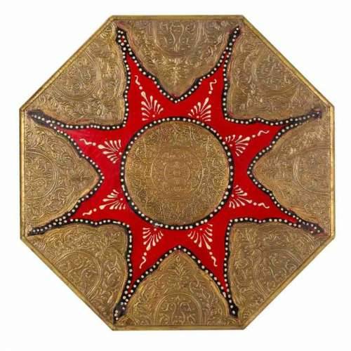 Stolić za dnevni boravak Alexandra House Living Bijela Crvena Mesing Drvo MDF 40 x 15 x 40 cm Cijena